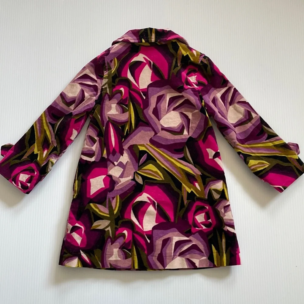 Missoni purple, pink green & black brushed cotton pea coat.  Size 18-24 months
